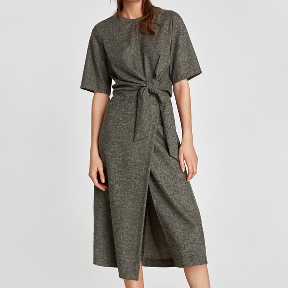 Sold On Ebayzara Wool Blend Tie Waist 